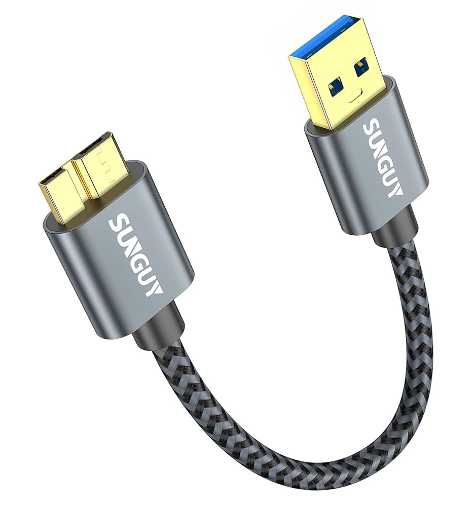 Amazon.co.jp: SUNGUY USB3.0 ケーブル MicroB 0.15M タイプA